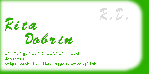 rita dobrin business card